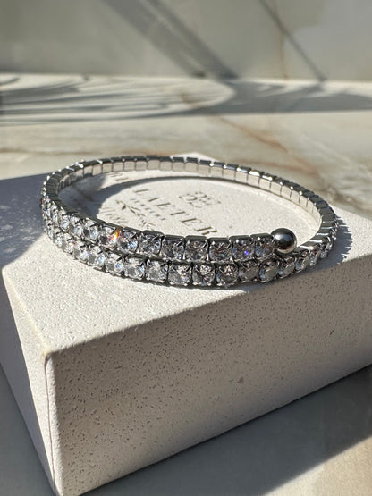 DIAMOND SLIM ❥ Bangle Silver