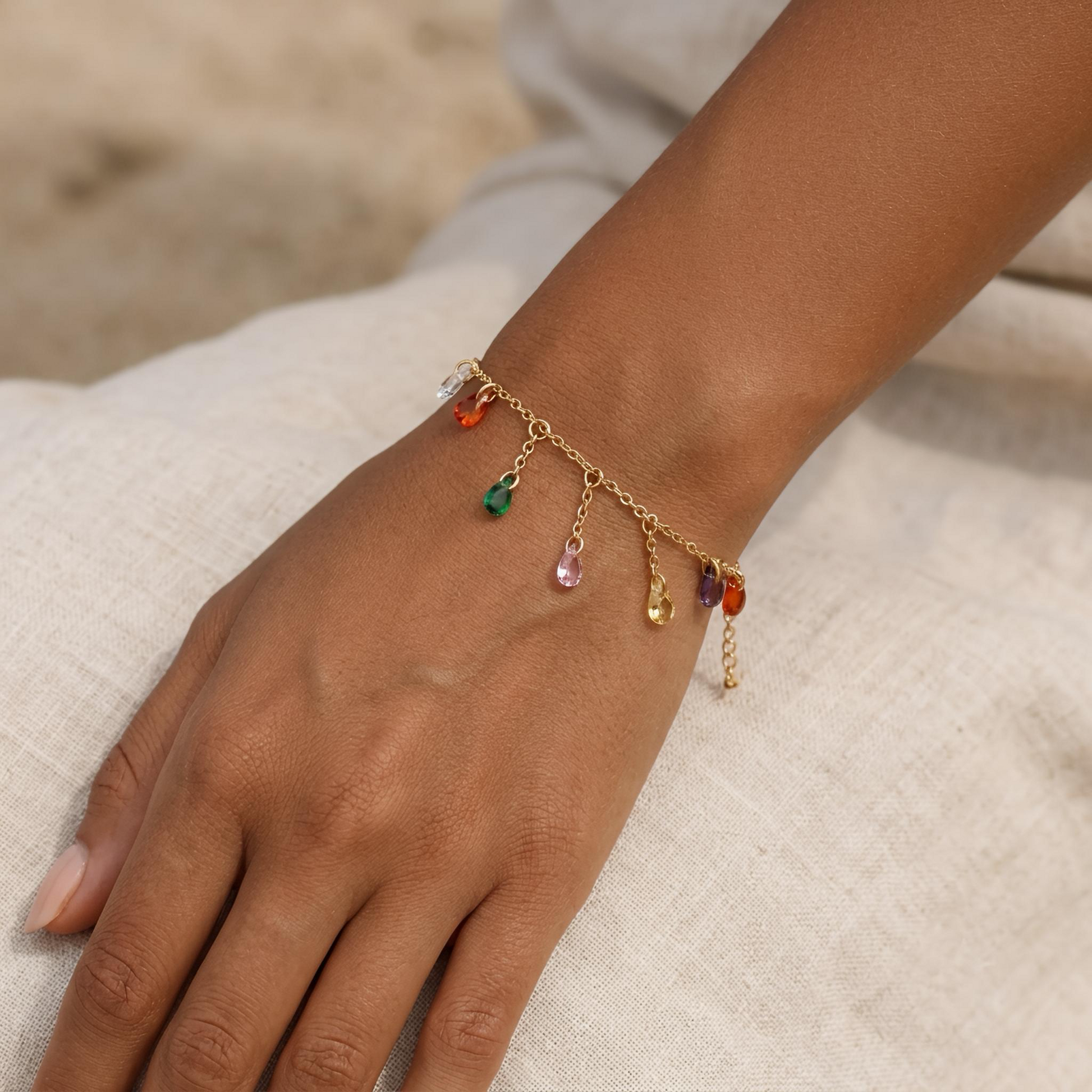 KENDAYA CRYSTAL ❥ Bracciale Gold/Multicolor - BELLAETEREA