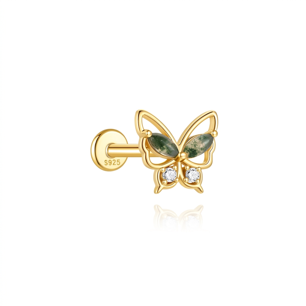 GIGI GREEN ✧ Piercing ARGENTO 925/Gold - BELLAETEREA