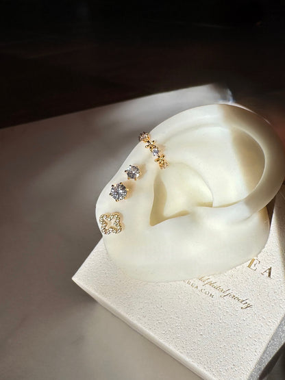 SHINY CLOVERS ❥ Orecchini Gold