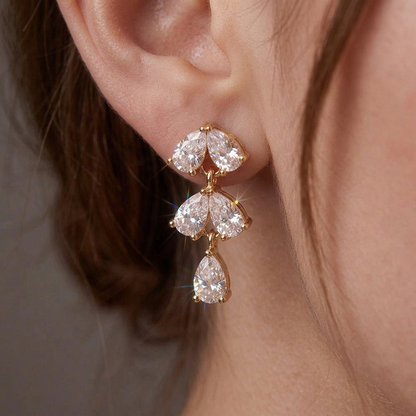 LOTUS ❥ Orecchini Gold/White