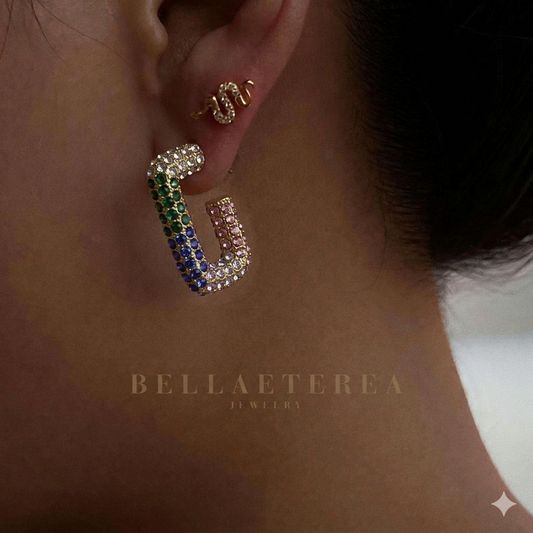 SQUARED JASMINE ❥ Orecchini Multicolor - BELLAETEREA