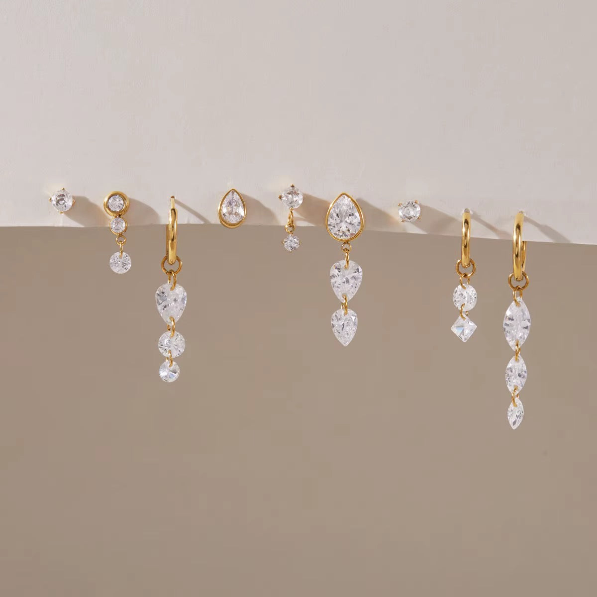 KENDAYA SET ROUND ❥ Orecchini Gold