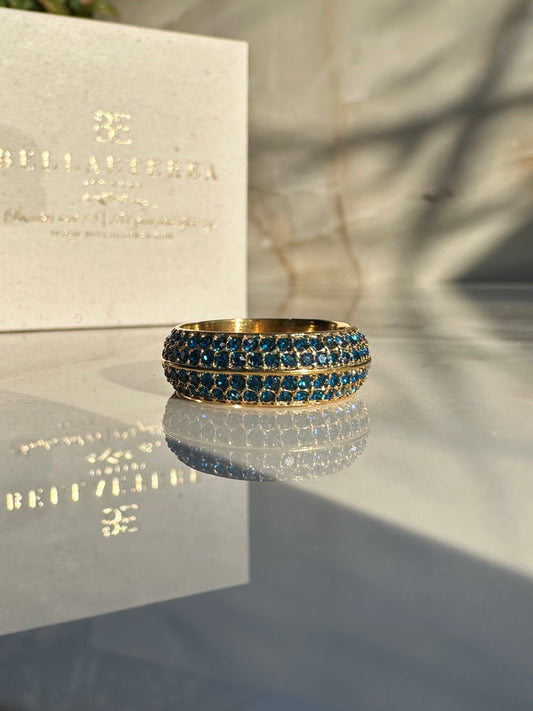 LUCE PAVÉ ❥ Anello Blue