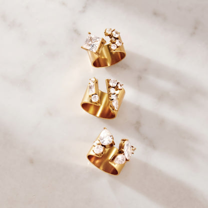 MAXI BAND SQUARE ❥ Ring
