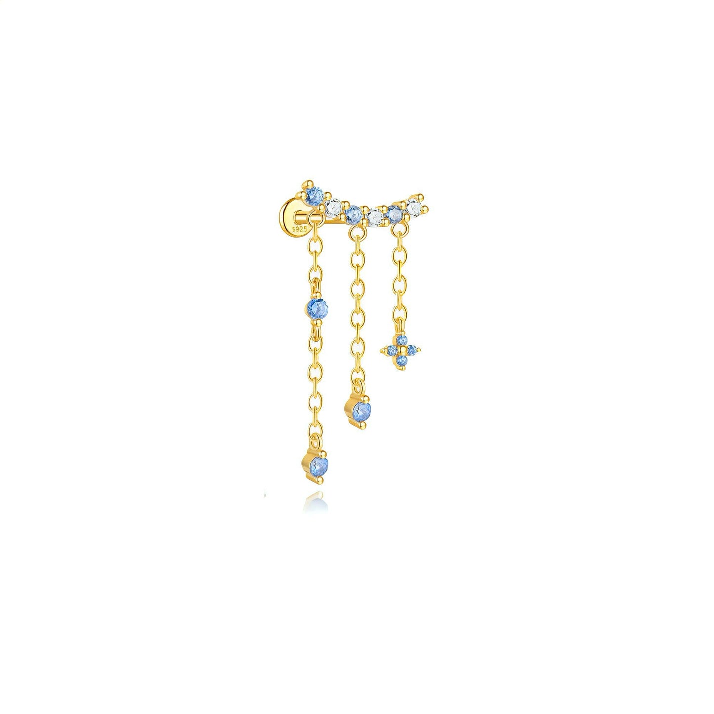 BLUE CASCADE ✧ Piercing ARGENTO 925/Gold