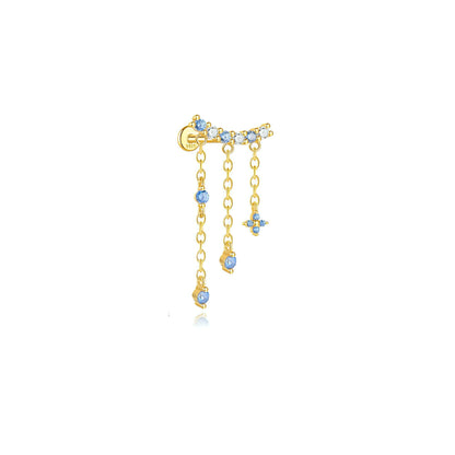 BLUE CASCADE ✧ Piercing ARGENTO 925/Gold