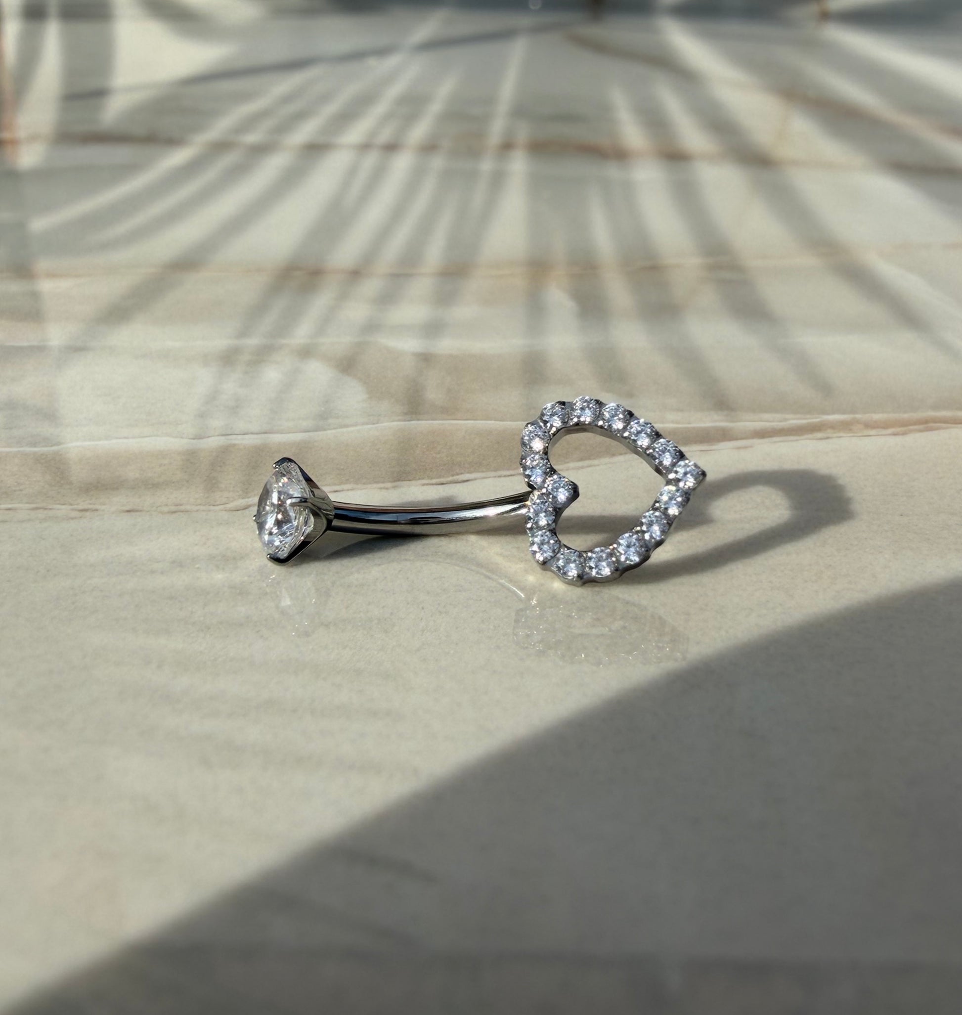 Radiant Heart ✧ Piercing Ombelico TITANIO/Silver - BELLAETEREA