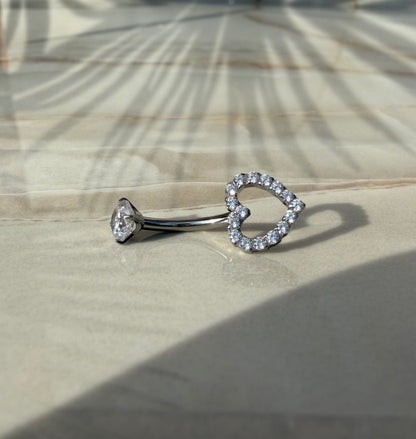 Radiant Heart ✧ Piercing Ombelico TITANIO/Silver - BELLAETEREA