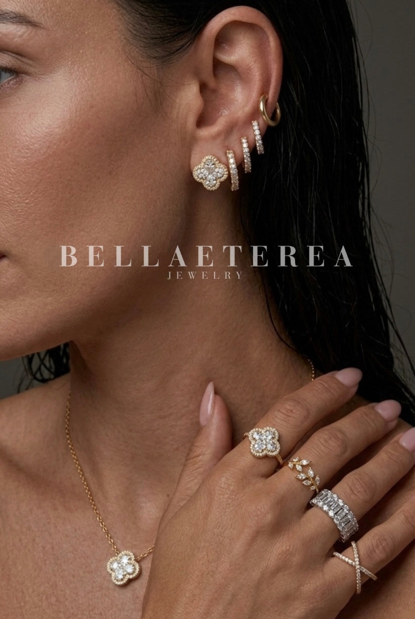 MARGAUX ✧ Orecchini ARGENTO 925/Gold 18k - BELLAETEREA