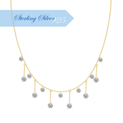 CRYSTAL FLOW ✧ Collana ARGENTO 925/Gold 14k