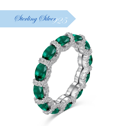 DUCHESSE OVALE ✧ 925 SILVER/Green Ring