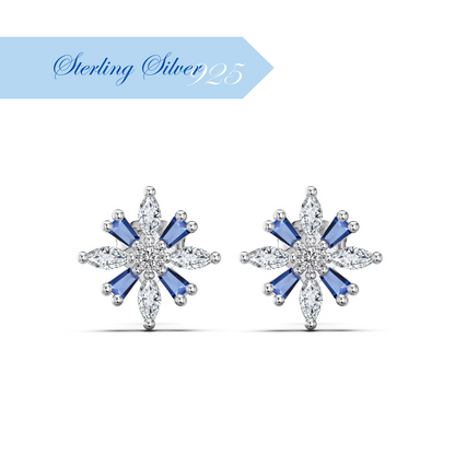 CRISTALLE ✧ Orecchini ARGENTO 925/Blu