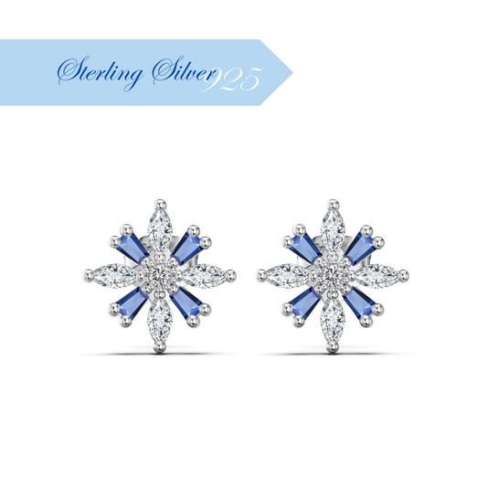 CRISTALLE ✧ 925 SILVER/Blue Earrings