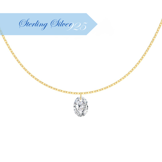 CRYSTAL DROP ✧ Collana ARGENTO 925/Gold 14k