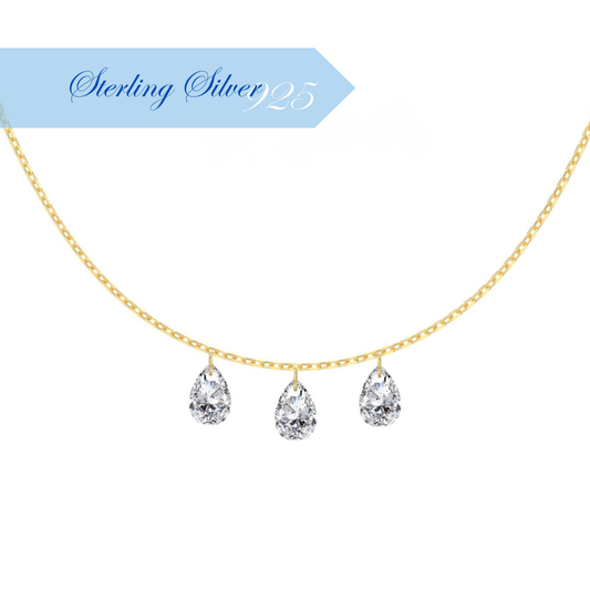 CRYSTAL STREAM ✧ Collana ARGENTO 925/Gold 14k