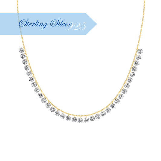 CRYSTAL GLOW ✧ Collana ARGENTO 925/Gold 14k