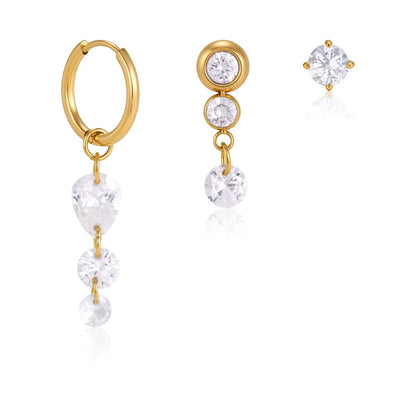 KENDAYA SET ROUND ❥ Orecchini Gold