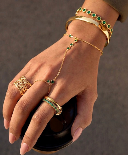 ÉTOILE ❥ Baciamano Gold/Verde
