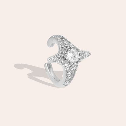 PAVÈ STAR ❥ Ear Cuff Silver