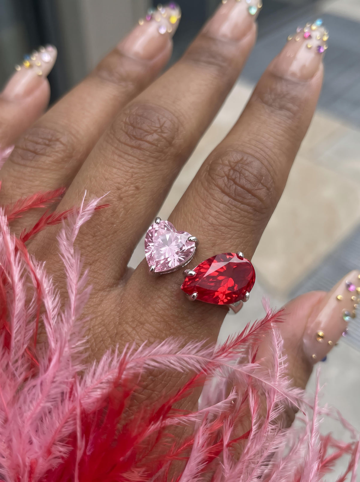 COEUR GLACÉ ✧ Anello ARGENTO 925/Rosso