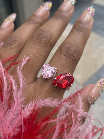 COEUR GLACÉ ✧ Anello ARGENTO 925/Rosso