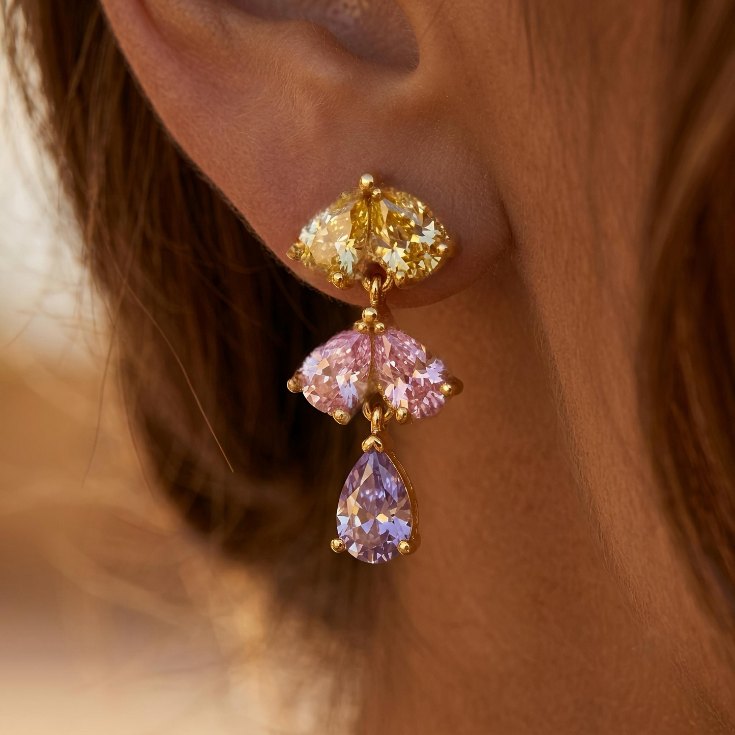 LOTUS ❥ Orecchini Gold/Multicolor