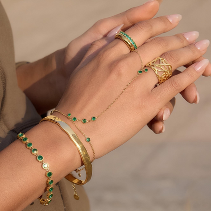 ÉTOILE ❥ Baciamano Gold/Verde