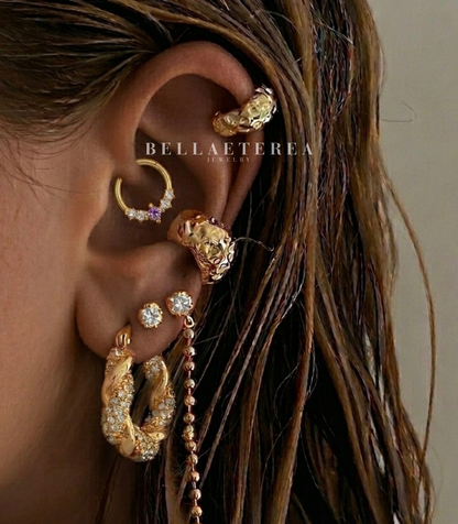 KIKI SEGMENT RING ✧ Piercing Argento 925/Gold 18k - BELLAETEREA