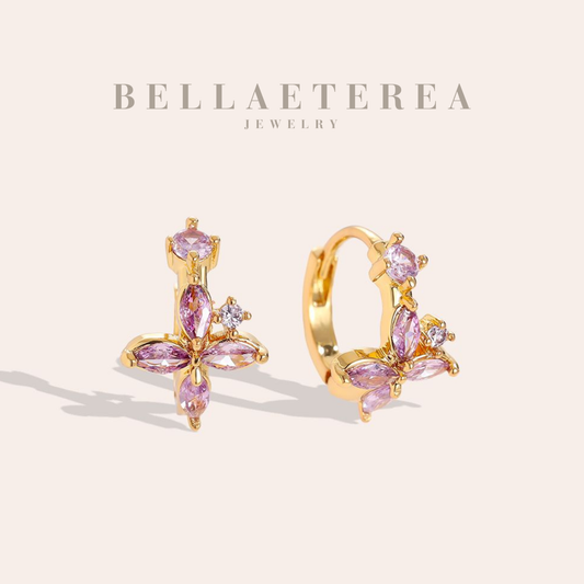 VIOLETTA ❥ Orecchini Viola/Rosa - BELLAETEREA
