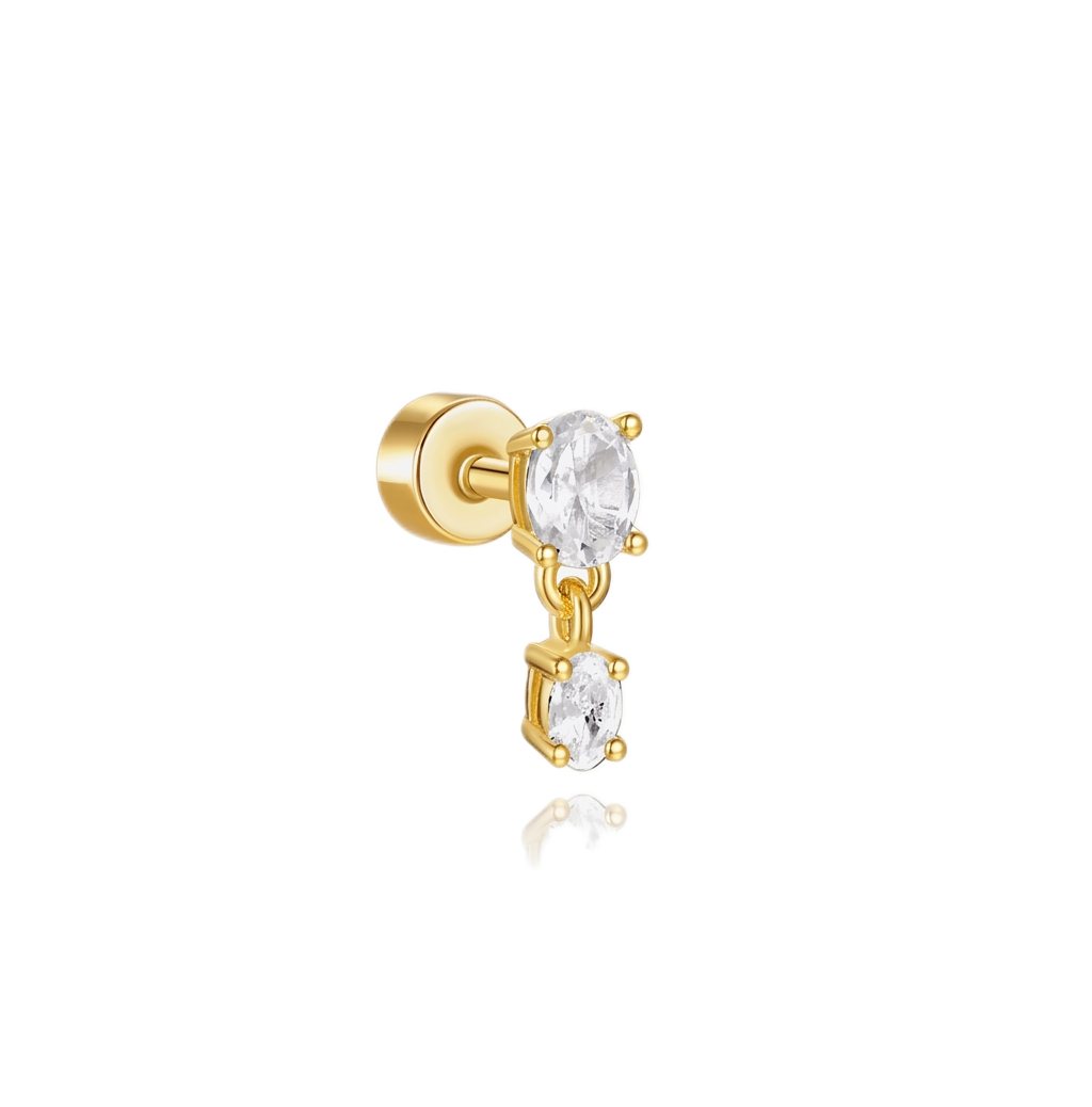 OVAL GRACE DROP ✧ Piercing ARGENTO 925/Gold - BELLAETEREA