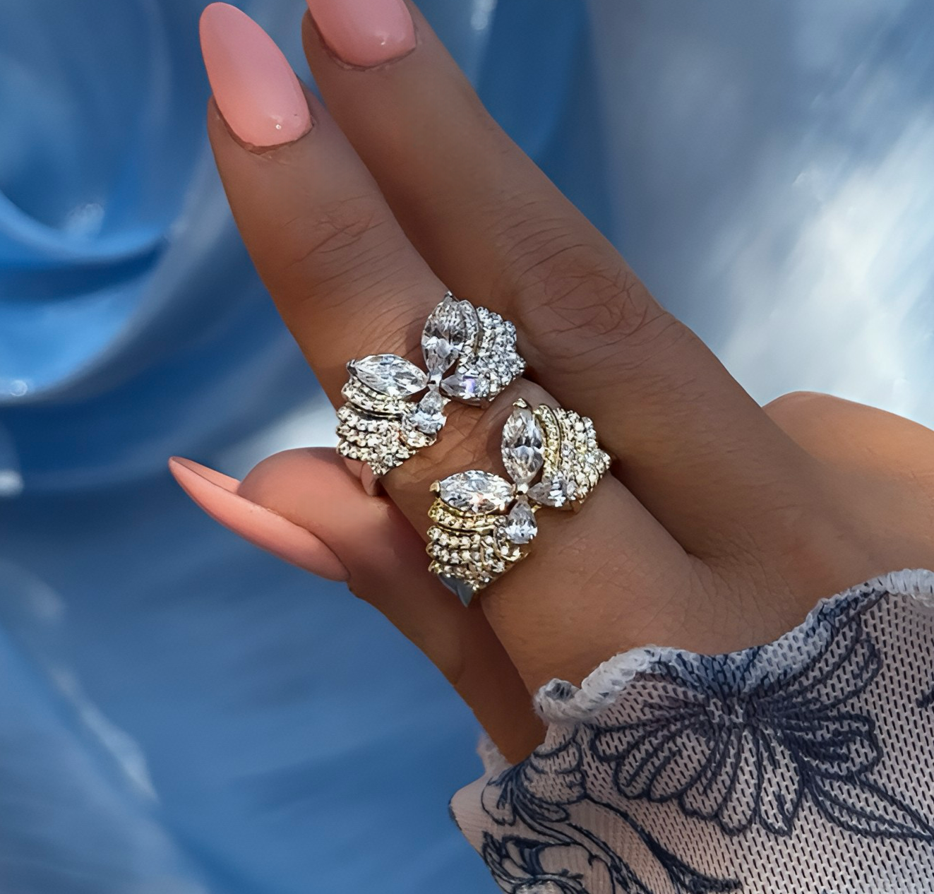 ELYSIANE ✧ Anello ARGENTO 925/Gold 14k - BELLAETEREA