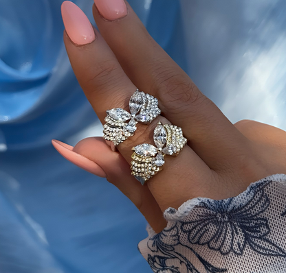 ELYSIANE ✧ Anello ARGENTO 925/Gold 14k - BELLAETEREA