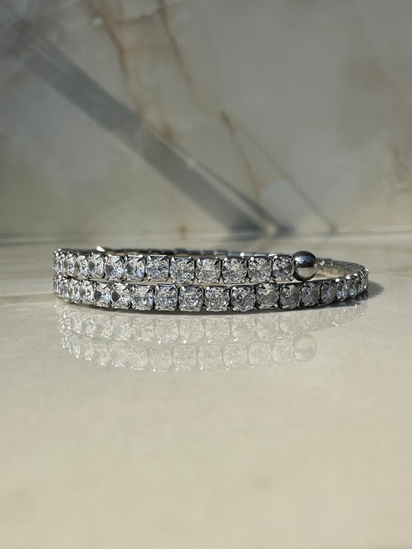 DIAMOND SLIM ❥ Bangle Silver