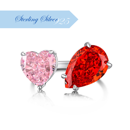 COEUR GLACÉ ✧ Anello ARGENTO 925/Rosso