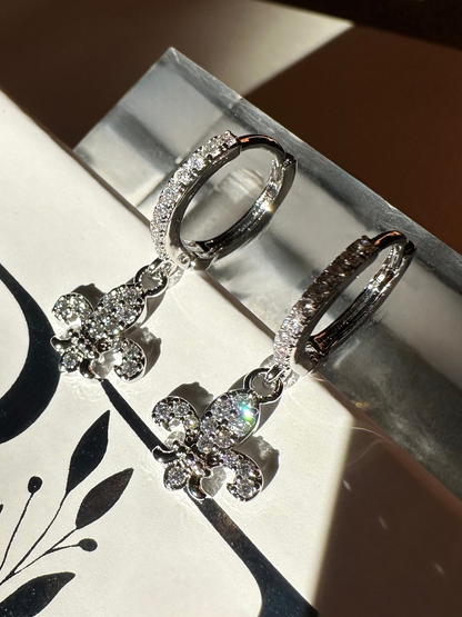 FLEUR DE LYS ❥ Orecchini Silver