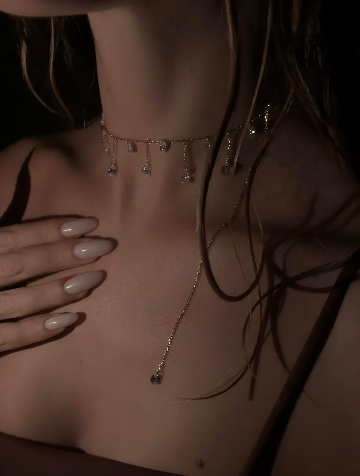 CRYSTAL FALL ✧ Collana ARGENTO 925/Gold 14k - BELLAETEREA