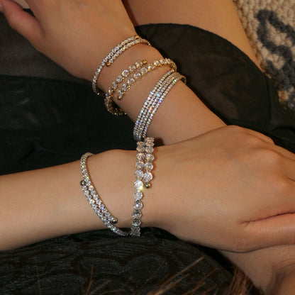DIAMOND SLIM ❥ Bangle Silver