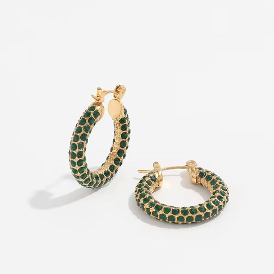 JASMINE ❥ Orecchini Gold/Green - BELLAETEREA