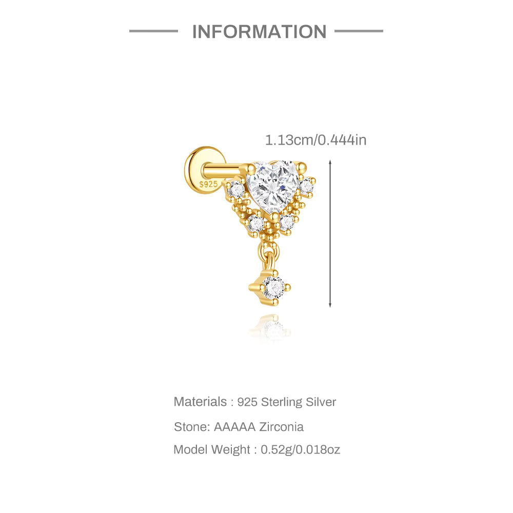 AMORA ✧ Piercing ARGENTO 925/Gold 18k
