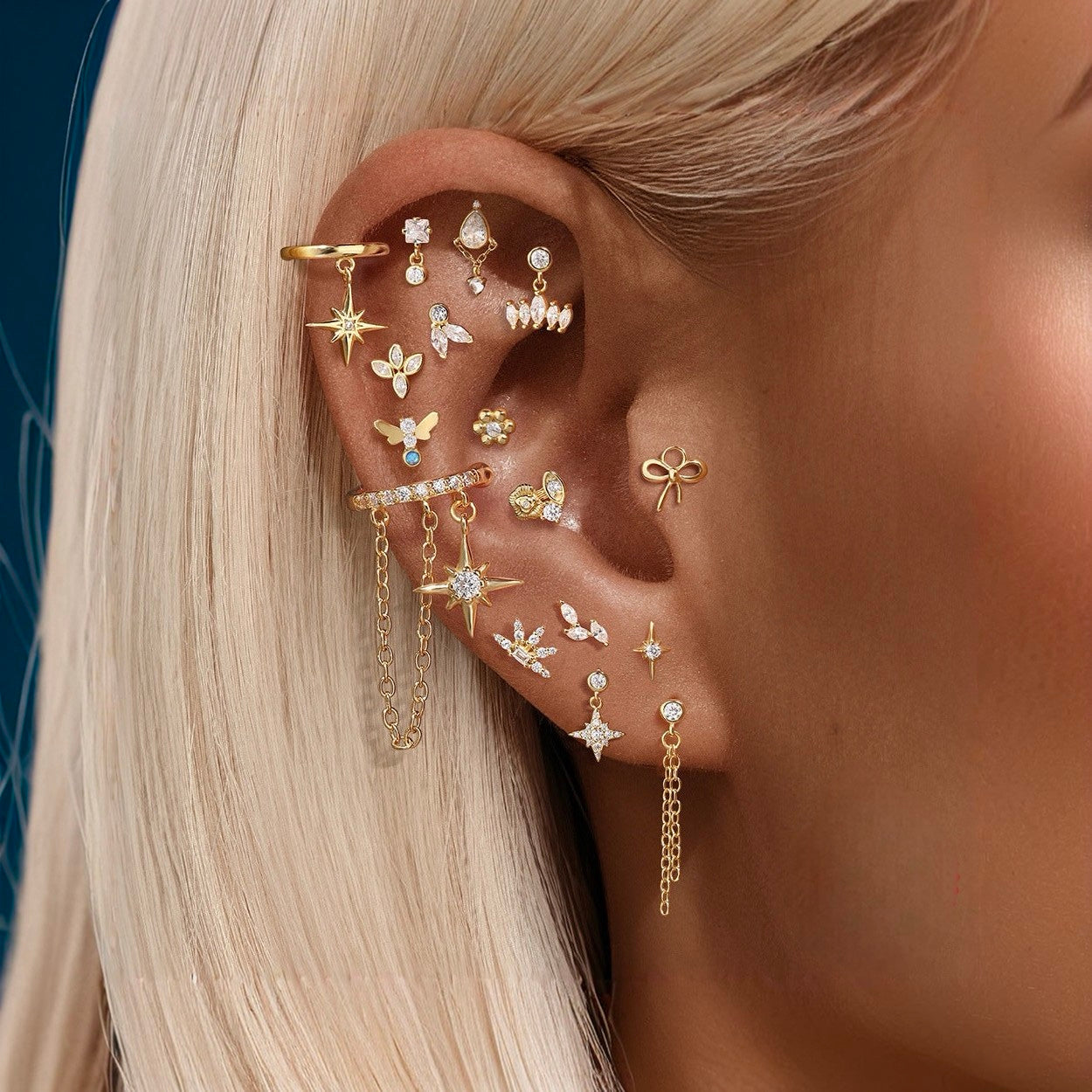 STAR DROP ✧ Piercing ARGENTO 925/Gold