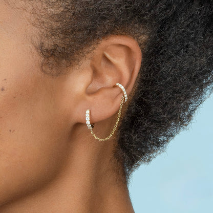 CRYSTAL LINK ✧ Ear Cuff ARGENTO 925 - BELLAETEREA