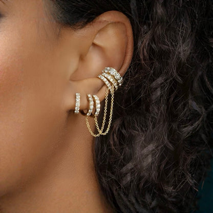 CRYSTAL LINK ✧ Ear Cuff ARGENTO 925 - BELLAETEREA