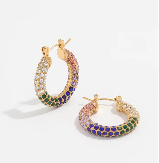 JASMINE ❥ Orecchini Gold/Multicolor - BELLAETEREA