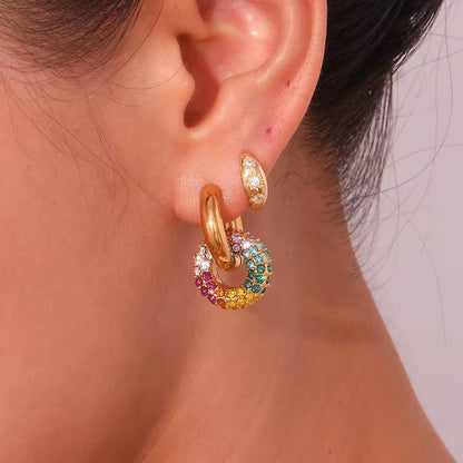 JASMINE HALO ❥ Orecchini Gold/Candy Mix - BELLAETEREA