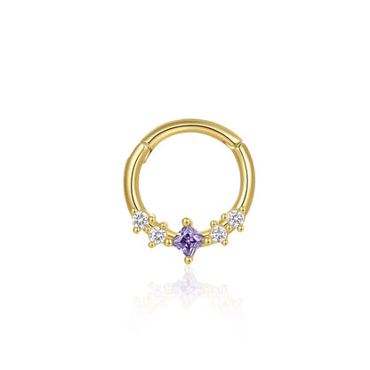 KIKI SEGMENT RING ✧ Piercing Argento 925/Gold 18k - BELLAETEREA