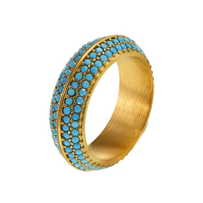 LUCE PAVÉ ❥ Anello Turquoise - BELLAETEREA