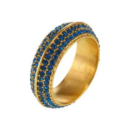 LUCE PAVÉ ❥ Anello Blu - BELLAETEREA