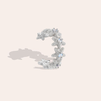 AQUAMARINE ❥ Ear Cuff Silver