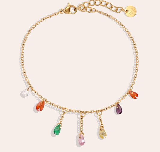 KENDAYA CRYSTAL ❥ Bracciale Gold/Multicolor - BELLAETEREA
